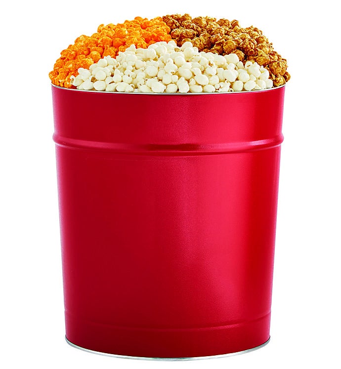 The Popcorn Factory 3.5G Red Tin - 3 Flavors